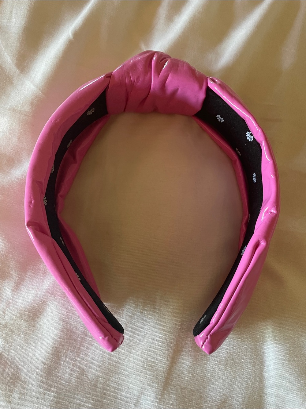 Lele Sadoughi Hot Pink Padded Knot Headband